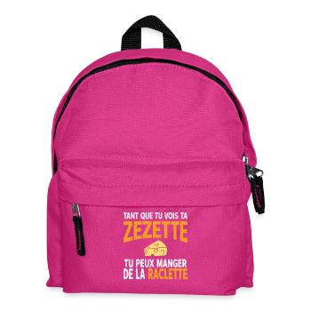 Raclette humor as long as you see your zezette - Kids' Backpack - fuchsia - Front