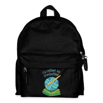 Je préférerais crocheter du fil crochet drôle de crochet pour amateurs - Sac à dos Enfant - noir - Devant