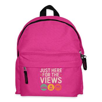 Nur hier für die Aussicht: Draußen - Kinder Rucksack - Fuchsia - Vorne
