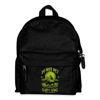 Vintage-Büffel Streicheln keine flauschigen Kühe lustige Bisons - Kinder Rucksack - Schwarz - Vorne