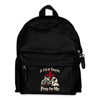 Motorcycle Traffic Humor, The Driver - Kids' Backpack - black - Front