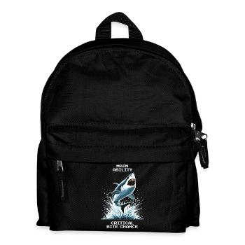Capacité principale | Chance de morsure critique de requin - Sac à dos Enfant - noir - Devant