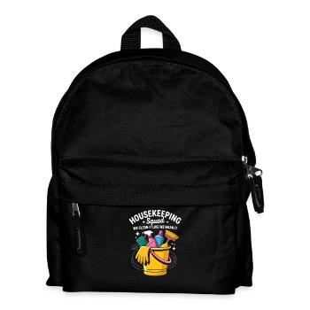 Lustiges Putzen Design - Kinder Rucksack - Schwarz - Vorne