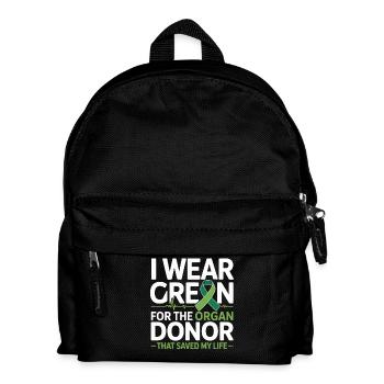 Green organ donation lifesaver - Kids' Backpack - black - Front