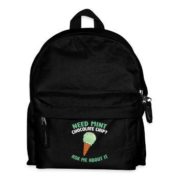 Frische Sahne-Waffelkegel italienische Minze - Kinder Rucksack - Schwarz - Vorne