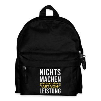 Doing nothing is also an achievement - Kids' Backpack - black - Front