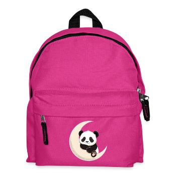 Panda Moon Cuddles - Kids' Backpack - fuchsia - Front