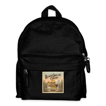 Beaver Drilling Co kann jedes Loch bohren. Schmutz - Kinder Rucksack - Schwarz - Vorne