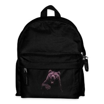 Grizzly Bear Randonnée Camping Ours brun vintage - Sac à dos Enfant - noir - Devant