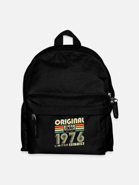 Original 1976 Jahrgang Vintage Geburtstag Retro - Kinder Rucksack - Schwarz