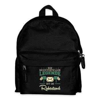 Rentner DIE BRIEFZUSTELLER LEGENDE IM RUHESTAND - Kinder Rucksack - Schwarz - Vorne