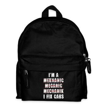 I Fix Cars Mechanic Humor - Kids' Backpack - black - Front