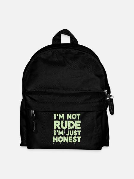 I'm Not Rude I'm Just Honest - Kids' Backpack - black
