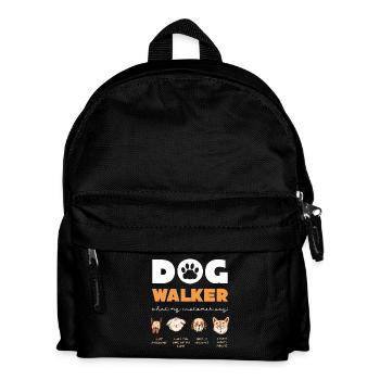 Dog Walker Quotes Collection - Kids' Backpack - black - Front