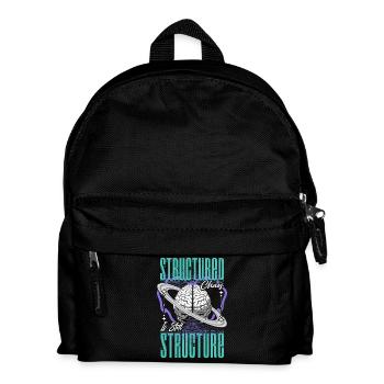 Neurodiversité neurodivergente structurée chaos - Sac à dos Enfant - noir - Devant