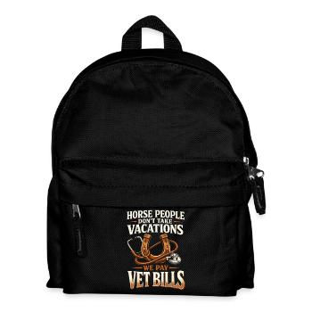 Horse People Equestrian Identity Barn - Kids' Backpack - black - Front