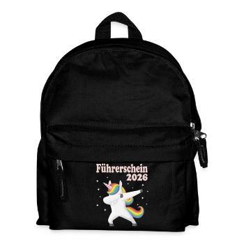 Driver's license 2026 passed car driving motorcycle - Kids' Backpack - black - Front