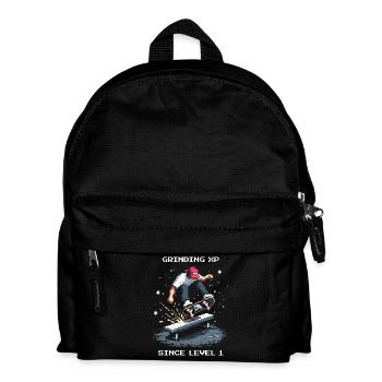 Grinding XP since Level 1 | Skateboard - Kids' Backpack - black - Front