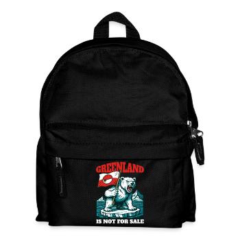 Greenland Is Not For Sale - Kids' Backpack - black - Front