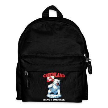 Greenland Is Not For Sale - Kids' Backpack - black - Front