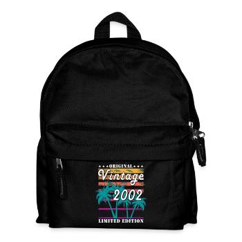 2002 Geburtstag - Kinder Rucksack - Schwarz - Vorne
