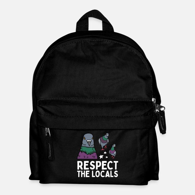 Respect the Locals Tauben Coo - Kinder Rucksack - Schwarz