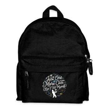 Just One More Cast Lies I Tell Myself Angler - Kinder Rucksack - Schwarz - Vorne