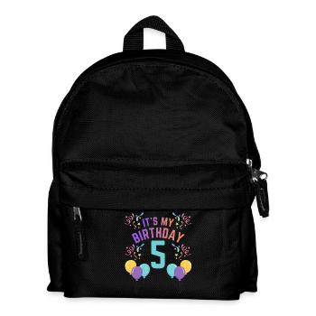 5 ans fille C’est mon anniversaire Enfants Anniversaire - Sac à dos Enfant - noir - Devant