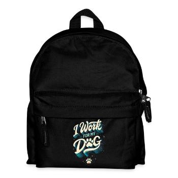 Je travaille pour mon chien et mon propriétaire - Sac à dos Enfant - noir - Devant