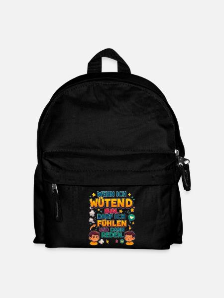Wenn ich wütend bin: fühlen, dann reden - Kinder Rucksack - Schwarz