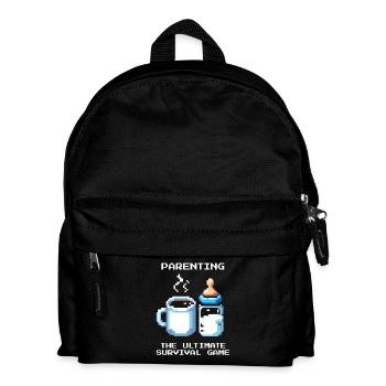 Parenting: Ultimatives Survival | Eltern - Kinder Rucksack - Schwarz - Vorne