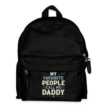 Dad Father Father's Day - Kids' Backpack - black - Front