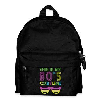 Style 80er Retro-Party-Outfit 80er - Kinder Rucksack - Schwarz - Vorne