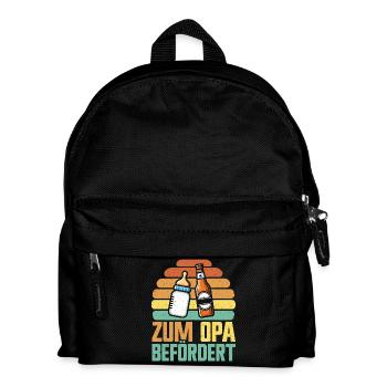 Zum Opa Befördert Retro Großvater Pops Großeltern - Kinder Rucksack - Schwarz - Vorne