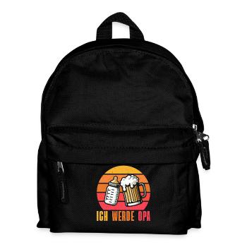 Ich Werde Opa Baby Großvater Pops Großeltern - Kinder Rucksack - Schwarz - Vorne