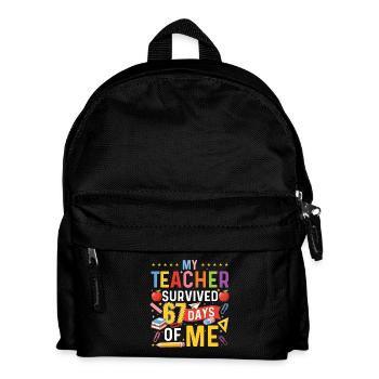 Mon professeur a survécu 67 jours à mon mème - Sac à dos Enfant - noir - Devant