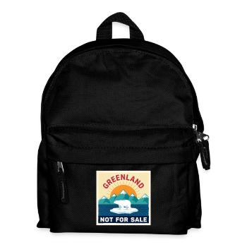 Grönland nicht zu verkaufen Eisbär - Kinder Rucksack - Schwarz - Vorne