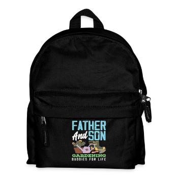 Father Son Plant Lover Gardening - Kids' Backpack - black - Front