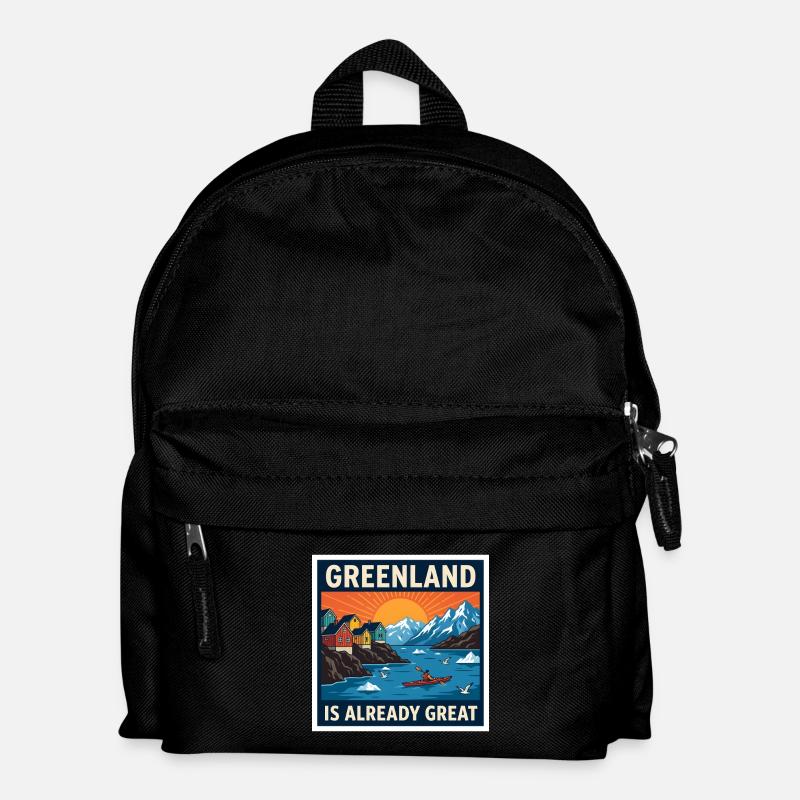 Grönland ist bereits eine großartige Kajaklandschaft - Kinder Rucksack - Schwarz