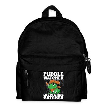 Frog Catcher Puddle Watcher Life Of A Frog - Kids' Backpack - black - Front