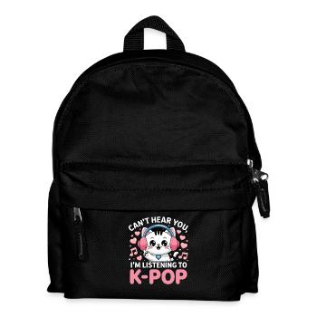 Je ne t’entends pas en écoutant K Pop Cat avec - Sac à dos Enfant - noir - Devant