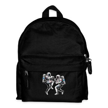 Astronaut duels in retro style - Kids' Backpack - black - Front