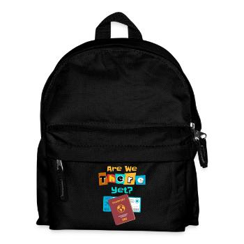 Lustiges Reisende Weltreisende Kurztrip Geschenk - Kinder Rucksack - Schwarz - Vorne