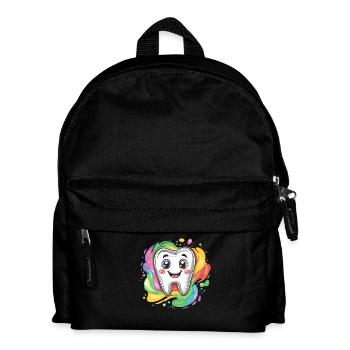 Une éclaboussure de couleur joyeuse pour les dents - Sac à dos Enfant - noir - Devant