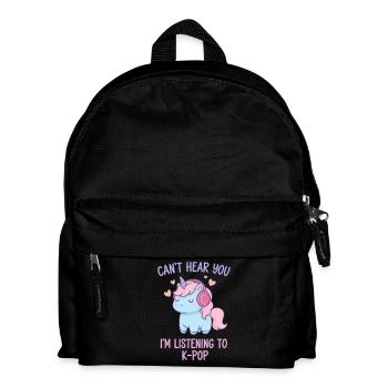 Kann dich nicht hören, ich höre K-Pop Unicorn Koreanisch - Kinder Rucksack - Schwarz - Vorne