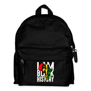 I Am Black History Africa Panafrikanisches Design - Kinder Rucksack - Schwarz - Vorne
