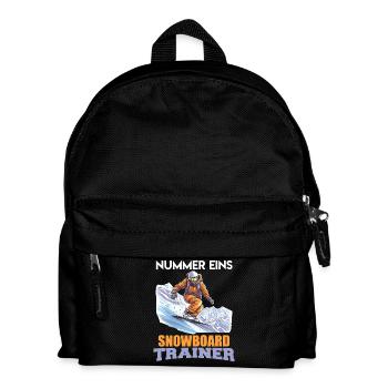 Snowboarder NUMMER EINS SNOWBOARD TRAINER Lustig - Kinder Rucksack - Schwarz - Vorne