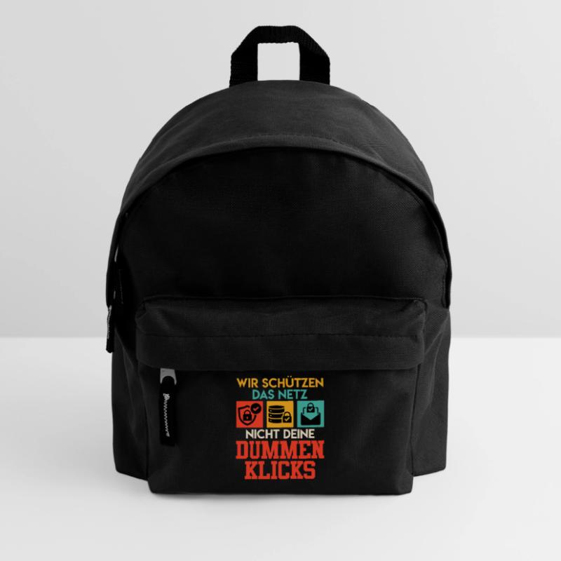 Coder WE DON'T USE THE NET YOUR STUPID CLICKS Kids' Backpack
