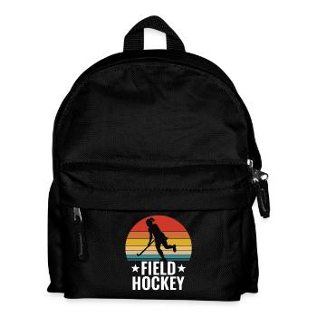 Field Hockey Womens Retro Vintage - Kids' Backpack - black - Front