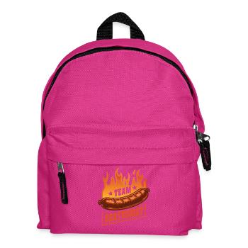 Team Bratwurst | Grillen Flammen Party - Kinder Rucksack - Fuchsia - Vorne